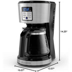 12-Cup Programmable Coffee Maker, Vortex Brew Technology, Black