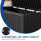 120-260 Gallons Large Resin Water Resistant Lockable Deck Box