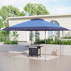 13' x 13' Outdoor Canopy Patio Gazebo Reinforced garden Pop-up Canopy Tentwith Elegant Corner Curtain - 13x13ft