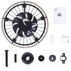 20 in. Low Profile Ceiling Fan Light Modern Farmhouse Wood Finish Caged Ceiling Fan with Light and Remote