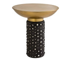 TV - BLAZE GLASS/BRASS SIDE TABLE