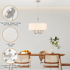 5-Light Modern Semi Flush Mount Ceiling Light for Dining Room Bedrooms Living Room - N/A