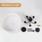 5-Light Modern Semi Flush Mount Ceiling Light for Dining Room Bedrooms Living Room - N/A