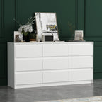 63W 9 Drawer Dresser Accent Dresser for Living Room Bedroom Chest