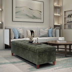 Adeco 50 Bonded Leather Storage Ottoman Bench