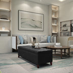 Adeco 50 Bonded Leather Storage Ottoman Bench