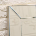 Beveled Rectangular Clear HD Wall Mounted Mirror for Bathroom, Vanity, Bedroom Mirrors, 3 sizes