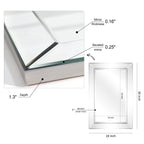 Beveled Rectangular Clear HD Wall Mounted Mirror for Bathroom, Vanity, Bedroom Mirrors, 3 sizes