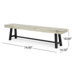 Carlisle Acacia Wood Outdoor Bench by Christopher Knight Home