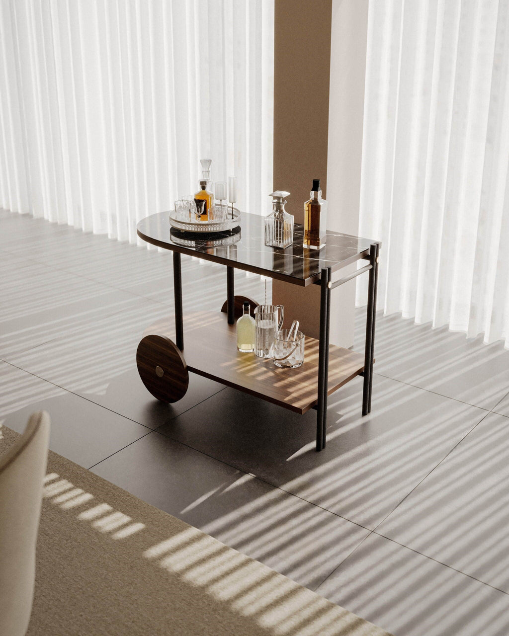 Venice Tea Cart, for the dining room, kitchen or living room