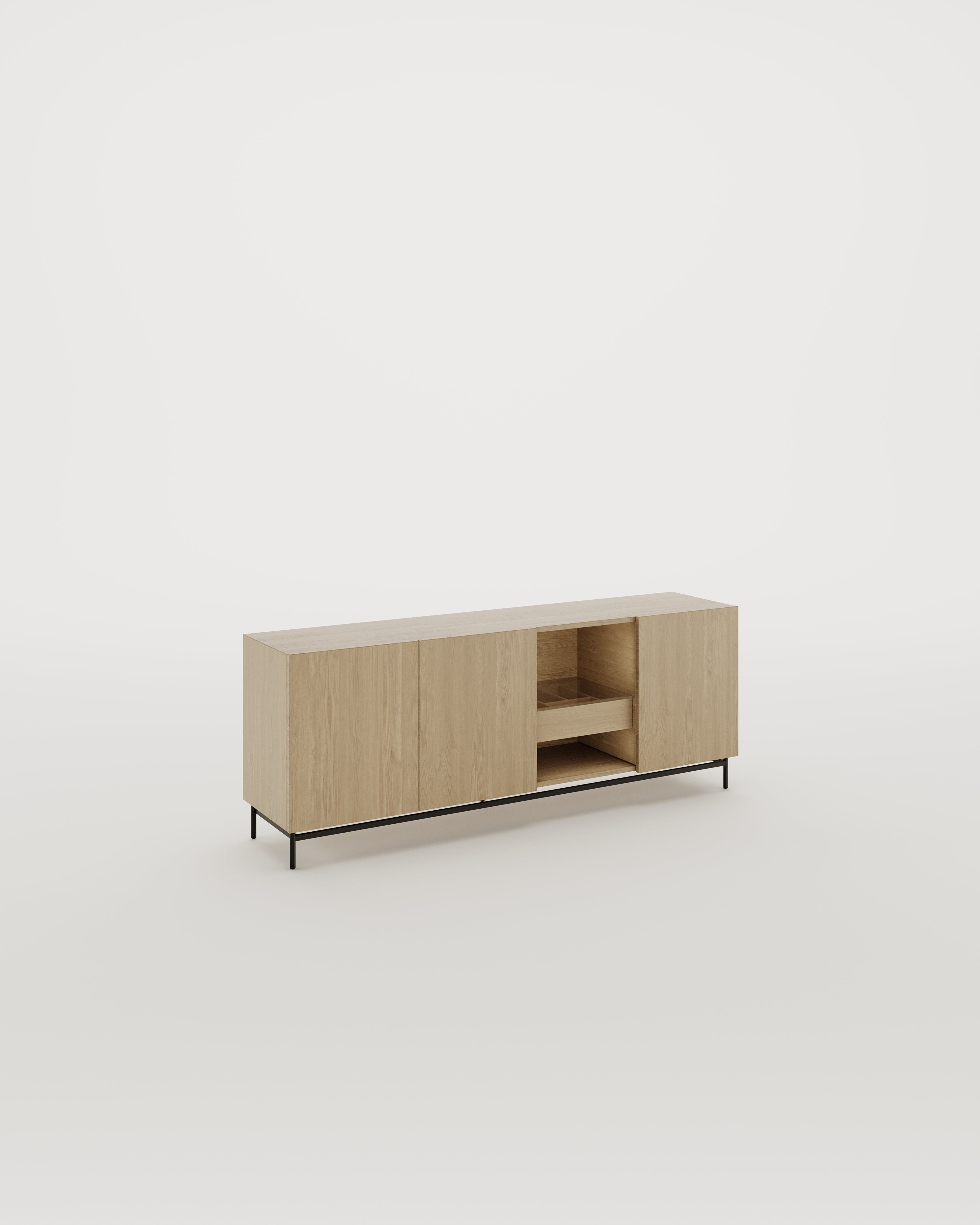 Chicago Sideboard, 200–220 cm wide, for living and dining room storage