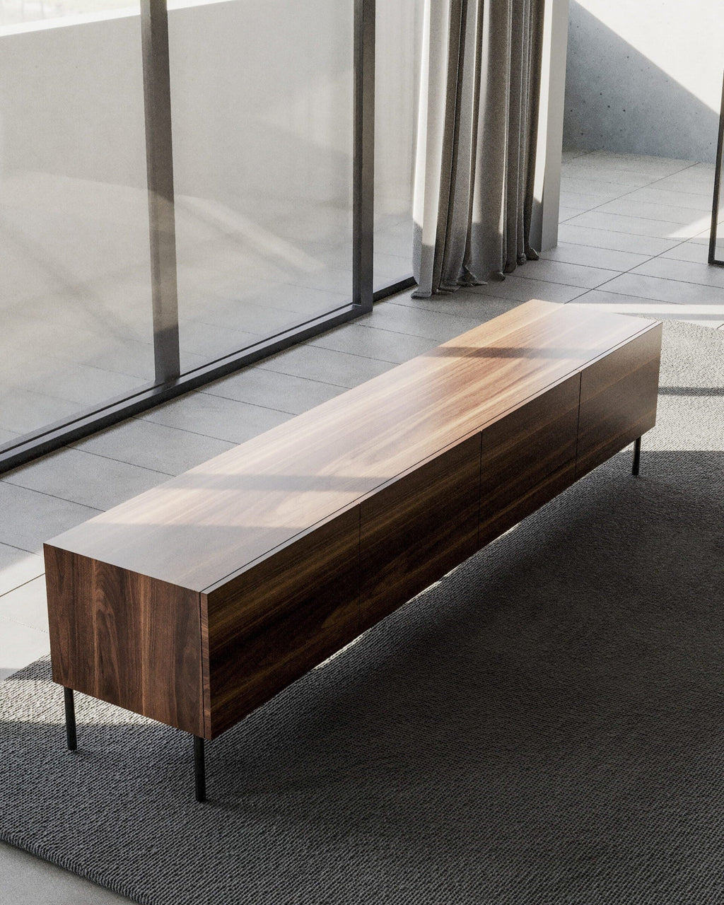 Chicago TV Cabinet, 200–230 cm wide, for media storage in the living room