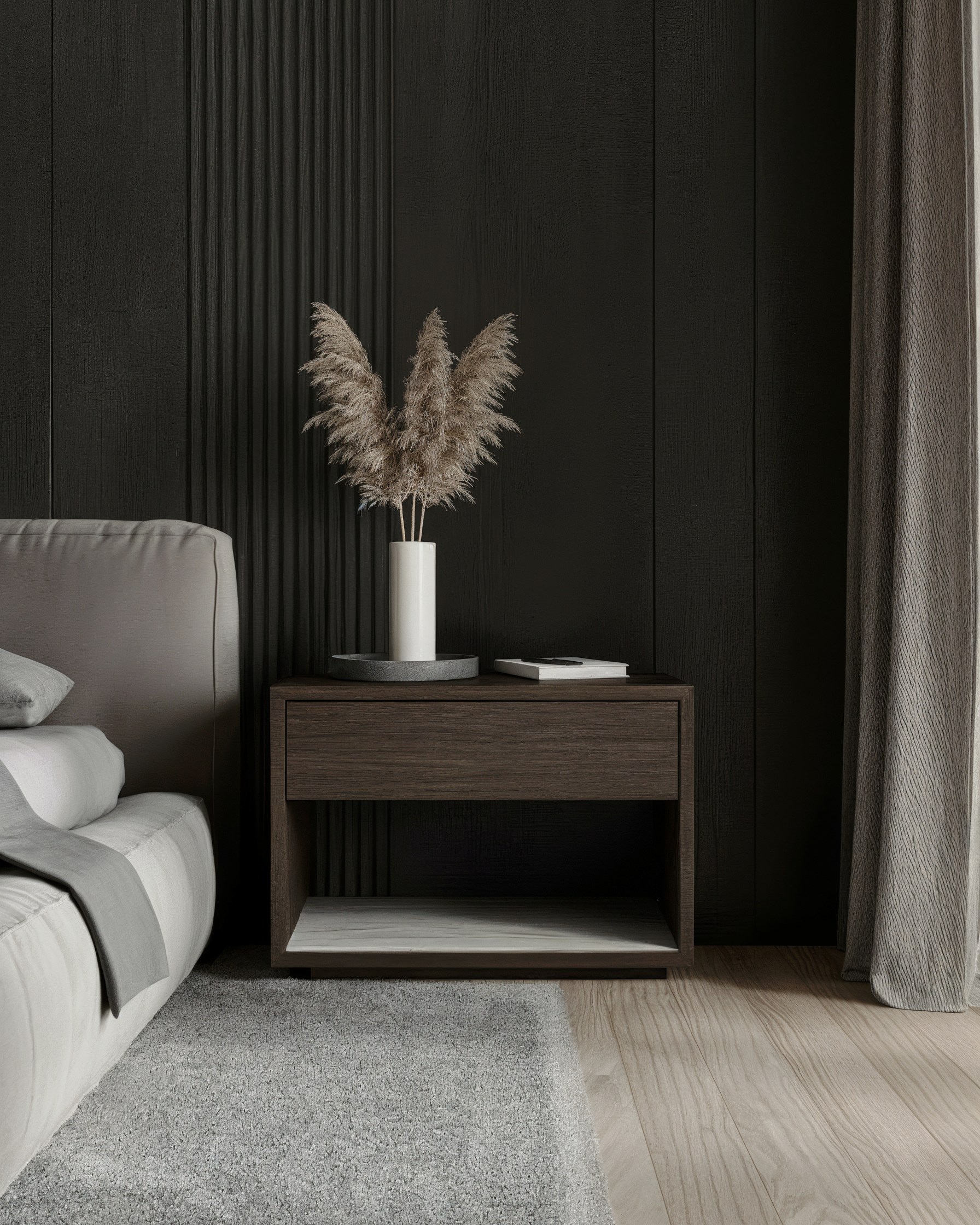 Dallas Bedside Table, 60–70 cm wide, for the bedroom