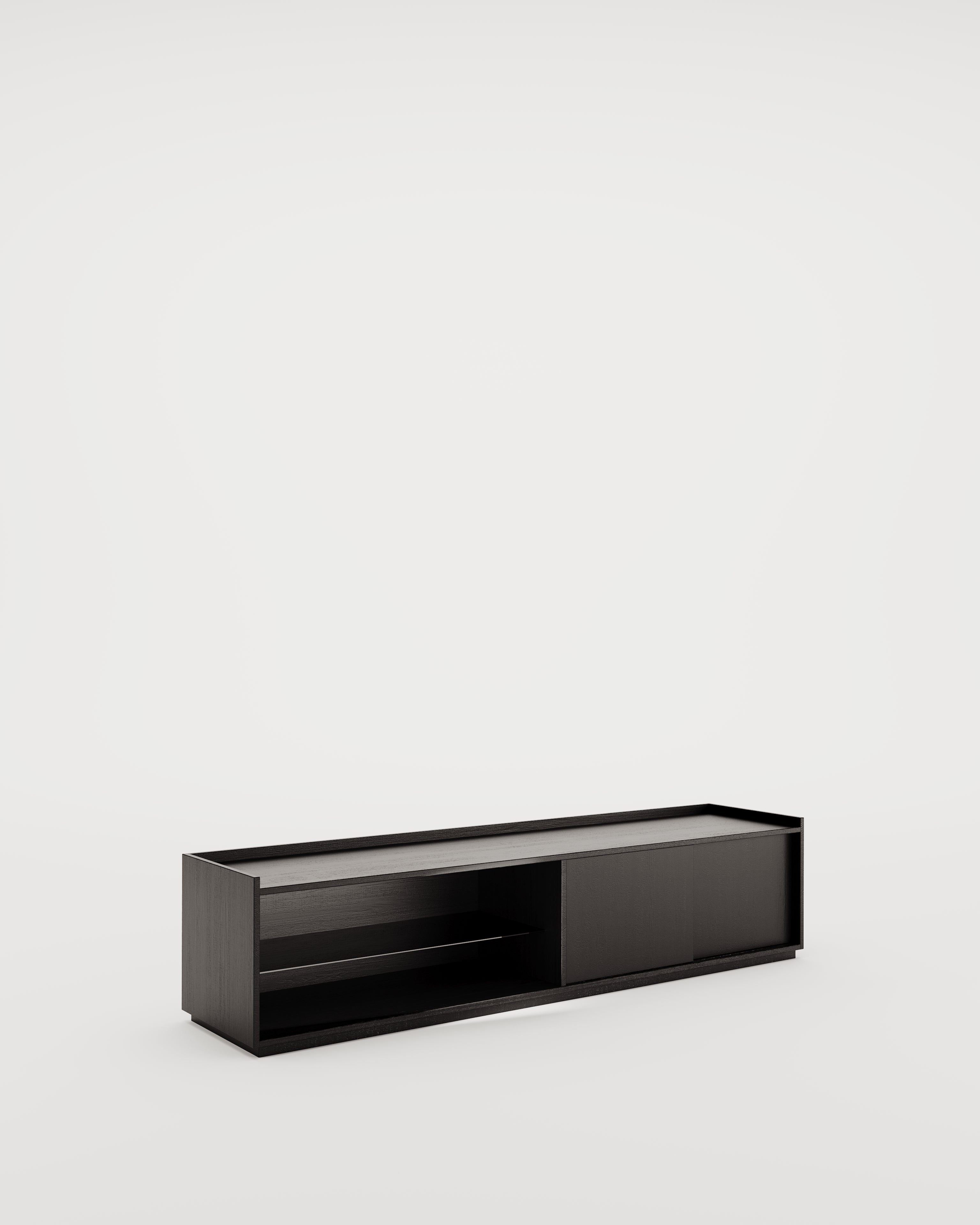 Dallas TV Cabinet, 200 cm wide, for media storage in the living room