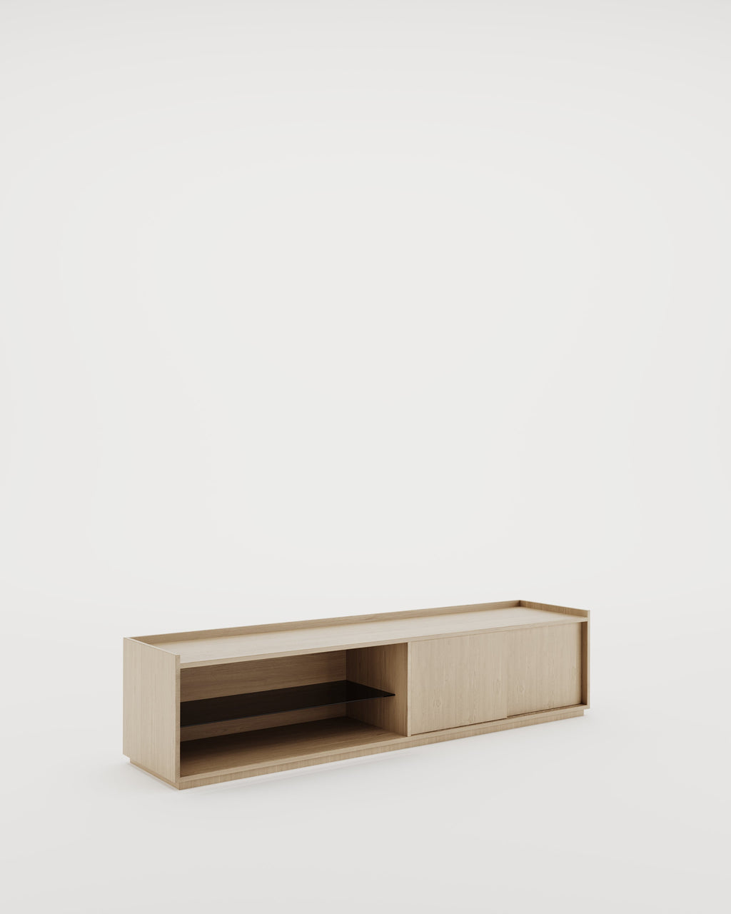 Dallas TV Cabinet, 200 cm wide, for media storage in the living room