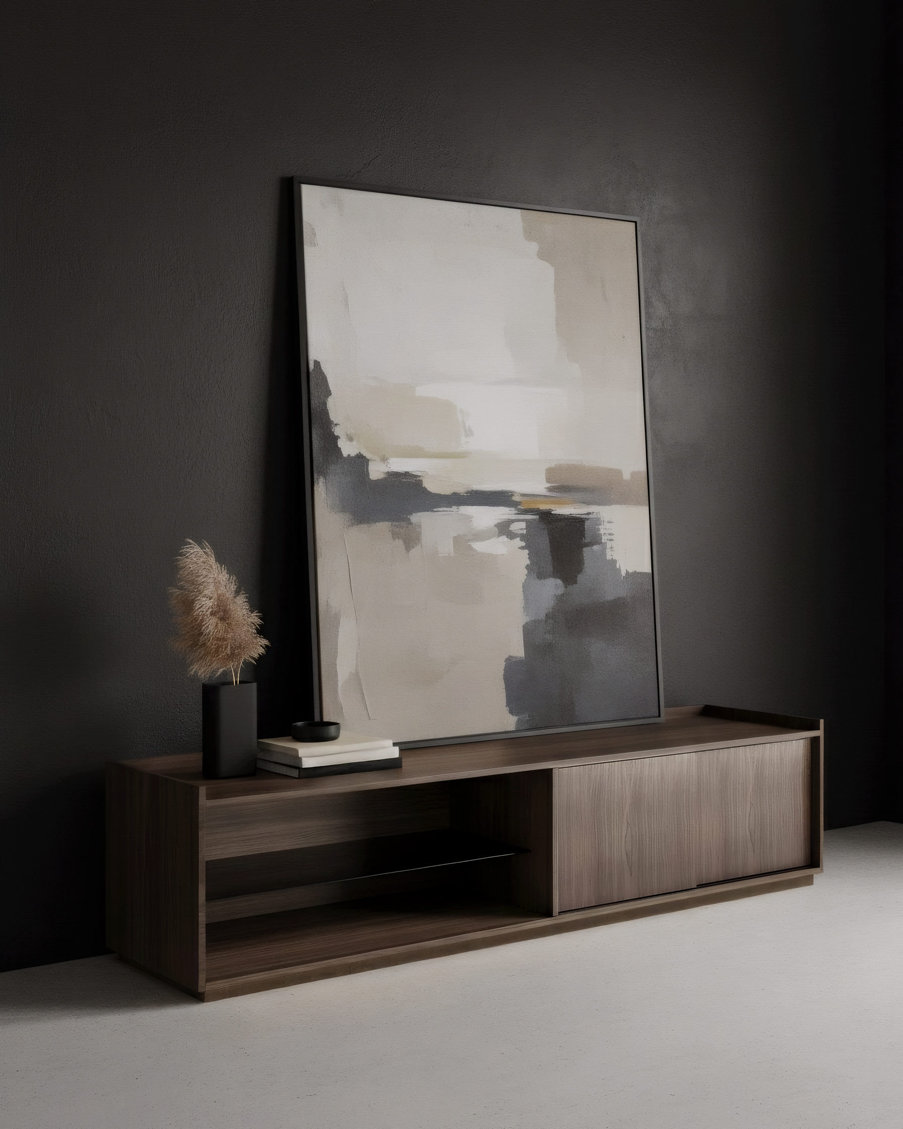 Dallas TV Cabinet, 200 cm wide, for media storage in the living room