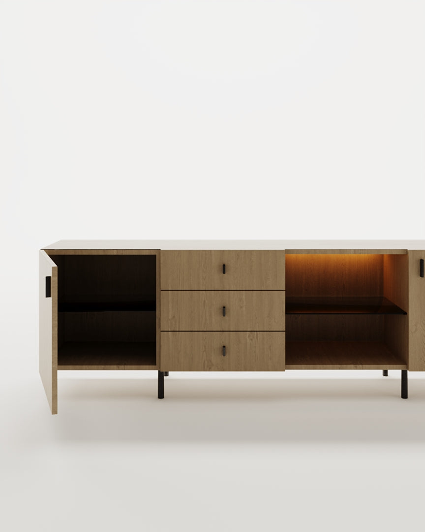 Havana Sideboard, 200–220 cm wide, for living and dining room storage