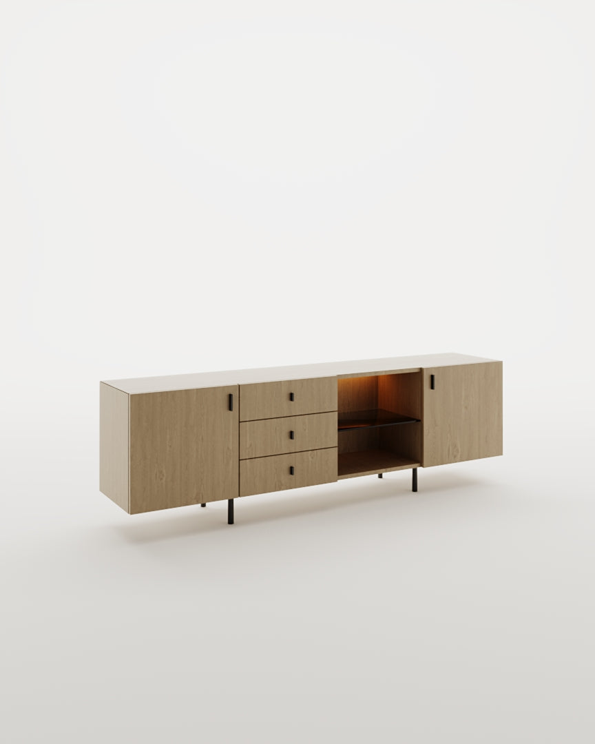 Havana Sideboard, 200–220 cm wide, for living and dining room storage