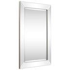 Beveled Rectangular Clear HD Wall Mounted Mirror for Bathroom, Vanity, Bedroom Mirrors, 3 sizes