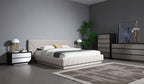 VG - MODREST CONCORD MODERN  GREY VELVET BEDROOM SET