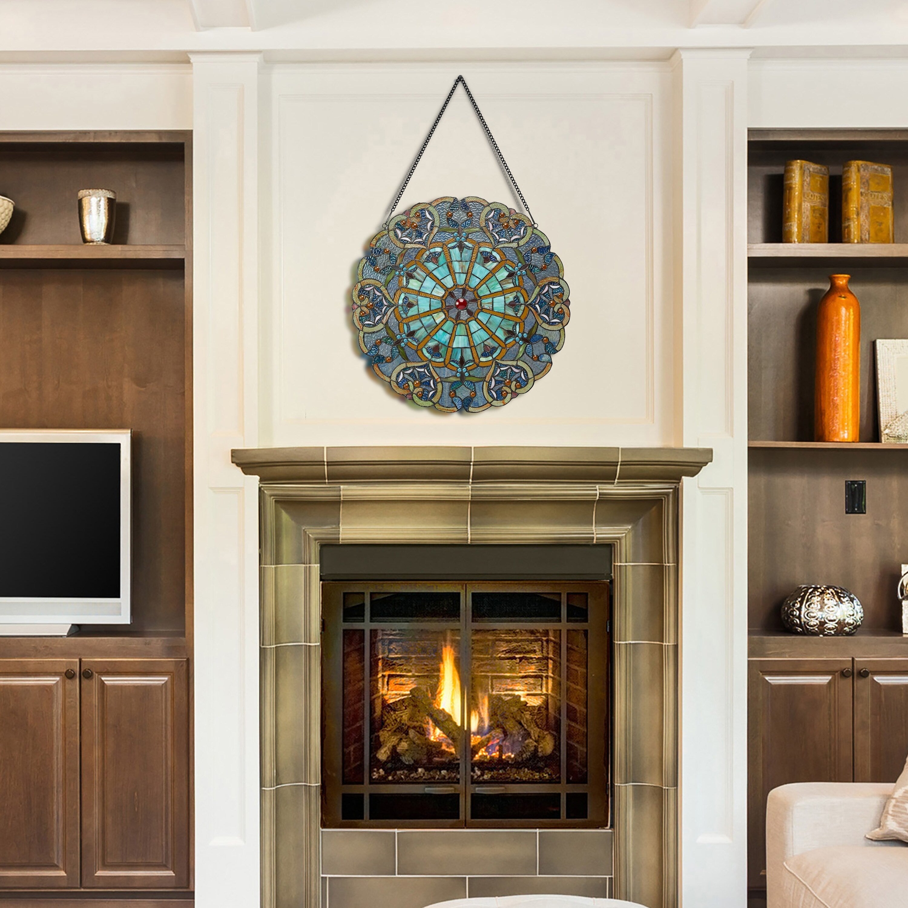 22 H Victorian Stained Glass Window Panel by River of Goods