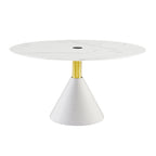 TV -  PIPER WHITE ROUND DINING TABLE