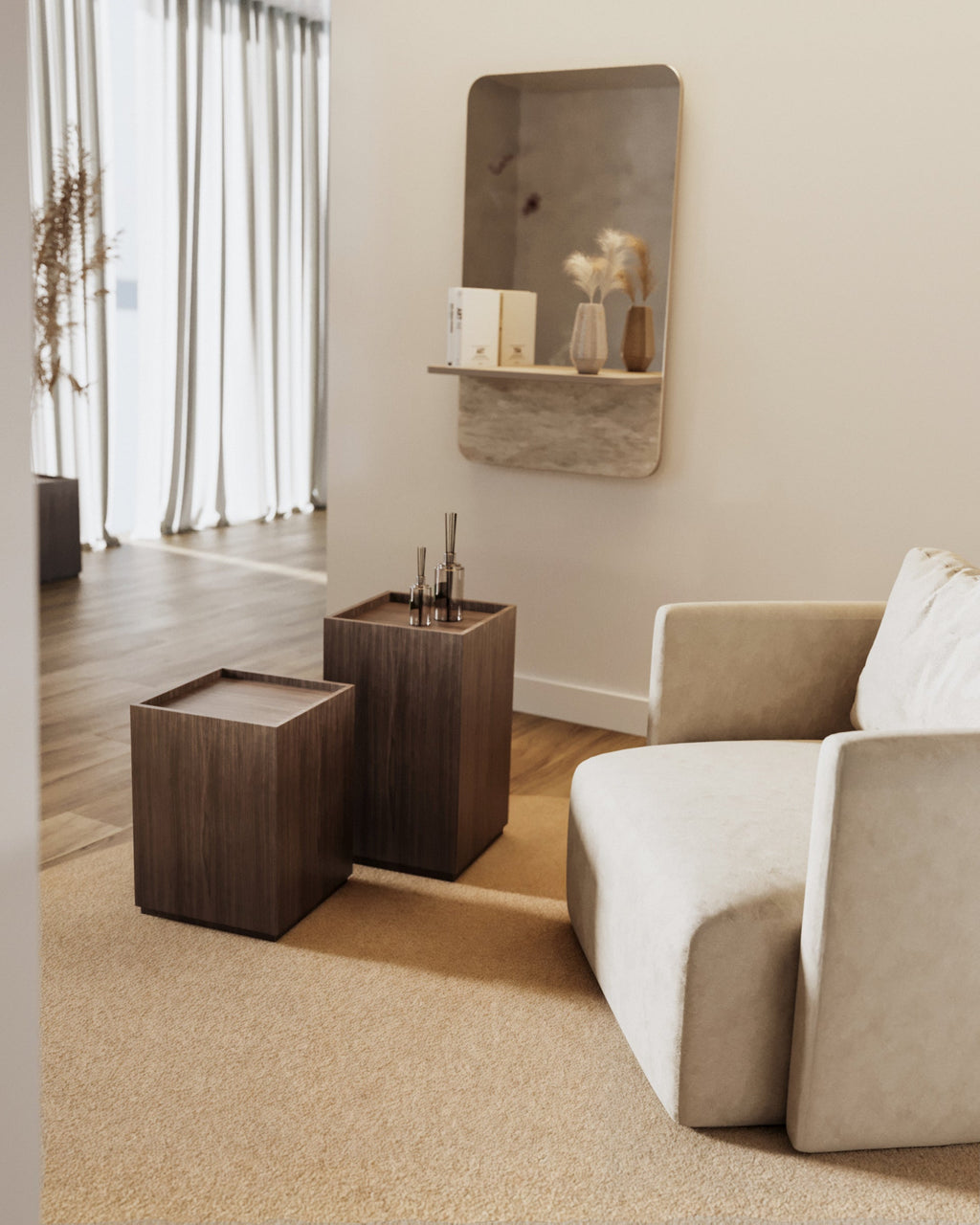 Tower Side Table, for the living room, bedroom or hallway