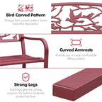 Yaheetech Patio Garden Bench Outdoors Metal Porch Chair - N/A