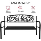 Yaheetech Patio Garden Bench Outdoors Metal Porch Chair - N/A