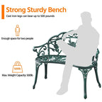 Yaheetech Outdoor Metal Bench Patio Park Garden Bench - N/A